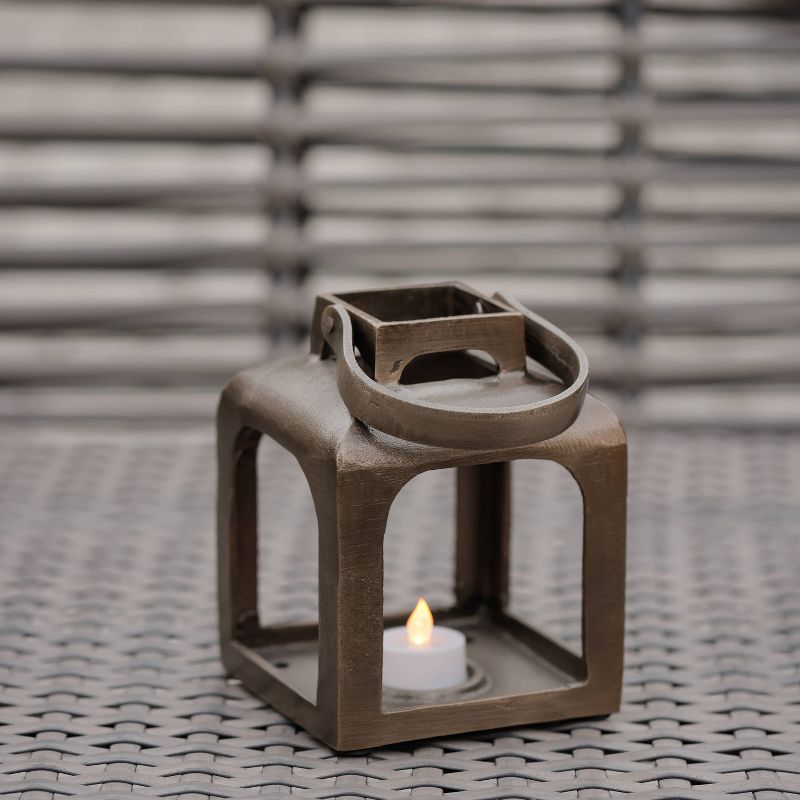 Cast Aluminum Outdoor Lantern Candle Holder Black - Threshold™
, 4 of 9