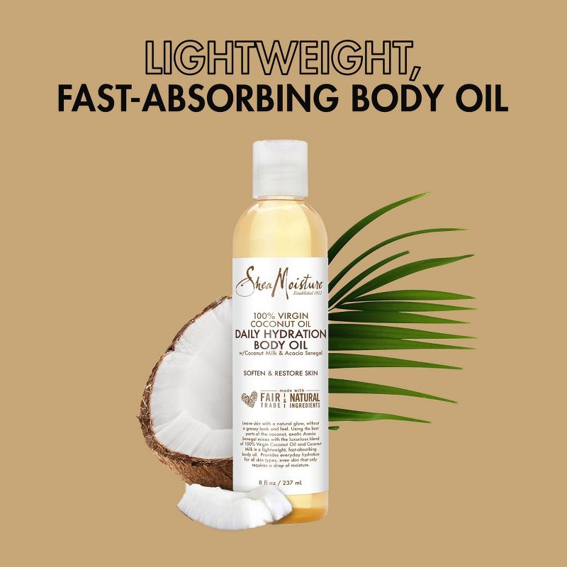 SheaMoisture Daily Hydration Coconut Body Oil - 8 fl oz, 6 of 17