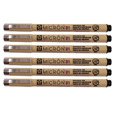 Sakura Pigma Micron Pen Fineliner Black Ink 6/Pack (SAKXSDK0149-6)