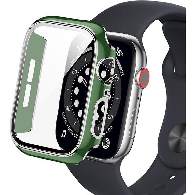 Worryfree Gadgets Bumper Case with Screen Protector for Apple Watch 38mm, White/Silver