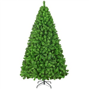 Yaheetech Pre-lit Flocked Artificial Christmas Tree Snow Frosted Christmas Tree - 1 of 4