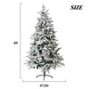 Bella Depot 6FT,7FT,8FT Artificial Christmas Tree Unlit Snow Flocked Design Xmas Tree, Full Appearance Snowy, Easy Assembly, Metal Stand - 3 of 4