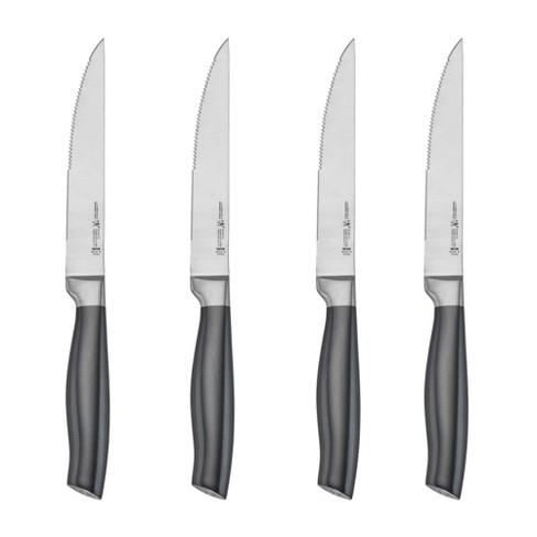 HENCKELS Graphite 14-pc Self-Sharpening Knife Set with Block, Chef Knife,  Paring Knife, Utility Knife, Bread Knife, Steak Knife, Black, Stainless