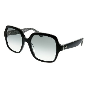 Kate Spade  S2J O0 Women Square Sunglasses Black on Glitter 54mm - 1 of 3