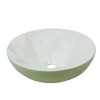 16" Round Ceramic Vessel Bathroom Sink – Modern Textured Interior Bowl Design - 2 of 4