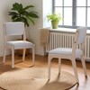 Modern Farmhouse Dining Chairs Set of 2, Upholstered Side Chairs with Solid Rubberwood Legs and Padded Seat for Kitchen or Dining Room - 3 of 4