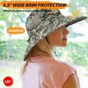 Solaris Women's Camo Breathable Quick-Dry Wide Brim Bucket Hat - UPF 50+ Sun Protection Hat with Neck Flap for Summer Spring Garden Party - 4 of 4