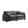 NicBex Couches for Living Room Large Deep Seat 2 Seater Sofa Couch Comfort Corduroy Upholstered Sofa With 4 Pillows for Bedroom - 3 of 4