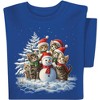 Collections Etc Festive Kitten Snowmen Short Sleeve Graphic Tee - 2 of 4