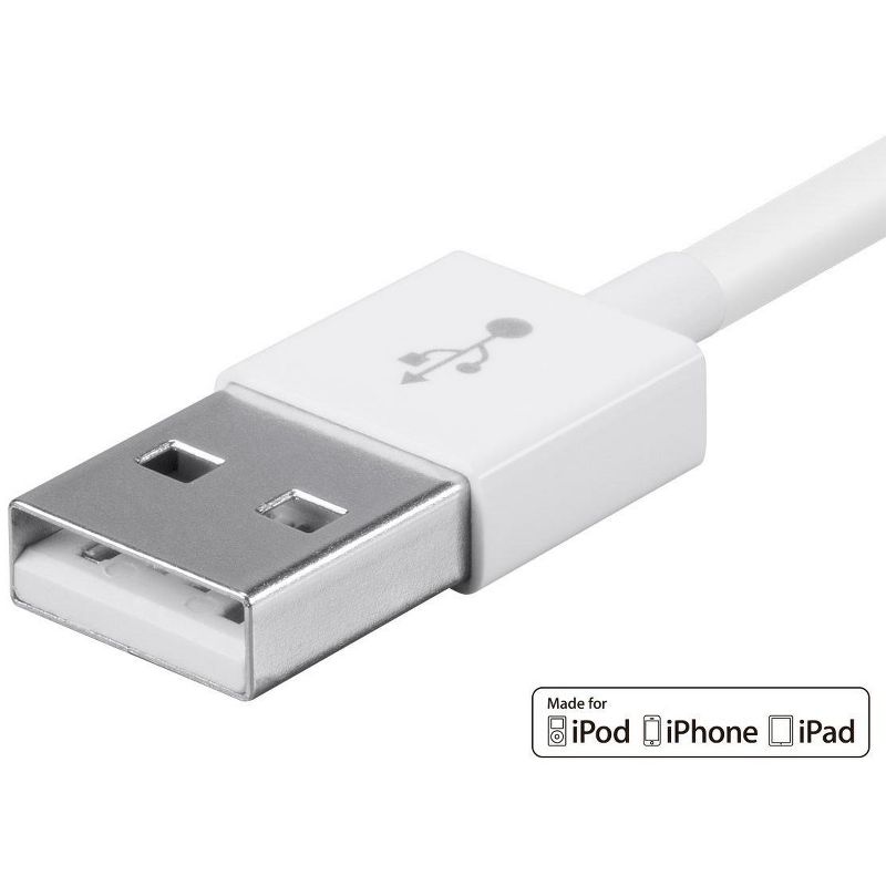 Monoprice Apple MFi Certified Lightning to USB Charge & Sync Cable - 0.5 Feet White for iPhone X, 8, 8 Plus, 7, 7 Plus, 6, 6 Plus, 5S - Select Series, 4 of 7