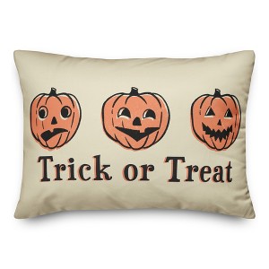 Creative Products Trick or Treat Pumpkins 20 x 14 Indoor / Outdoor Pillow - 1 of 3
