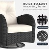LayinSun Outdoor Patio Furniture Set, Black Rattan Wicker Sectional Swivel Rocker Chairs Sets - 4 of 4