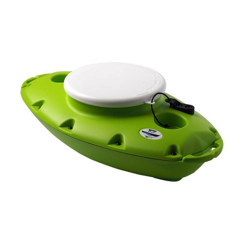 CreekKooler Pup 15 Quart Floating Beverage Water Portable Cooler Portable, Green with 8 Foot Adjustable Position Floating Cooler Tow Behind Rope Strap, 2 of 7