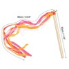 Unique Bargains Party Wooden Handle Lace Ribbon Sticks Fairy Wand 25 Pcs - 2 of 4