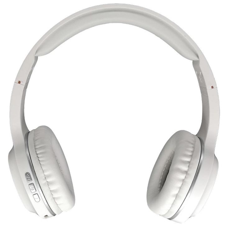 Morpheus 360 Tremors HP4500W Wireless On-Ear Headphones - Bluetooth 5.0 Headset with Microphone, White with Silver Accents, 2 of 5