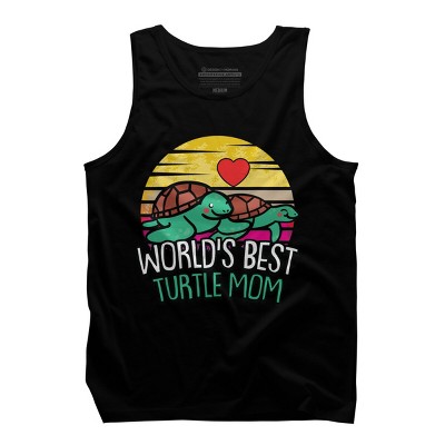 Men's Design By Humans World's Best Turtle Mom Retro Stripes By animalshop Tank Top