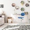 24/7 Shop At Home Ella Desk Chair Blue: Adjustable, Ergonomic, Metal Frame, Foam-Filled, Armless - 2 of 3
