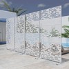 PexFix Outdoor Metal Privacy Screen Garden Fence Wave Pattern Wall Applique - 4 of 4