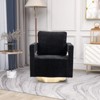 TIRAMISUBEST 30.7"W Swivel Accent Open Back Chair Modern Comfy Sofa Chair With Gold Stainless Steel Base - 4 of 4