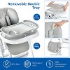 Adjustable Baby High Chair, Foldable Highchair with 3-Level Recline & Removable Tray for Infants and Toddlers, Easy Clean - 4 of 4