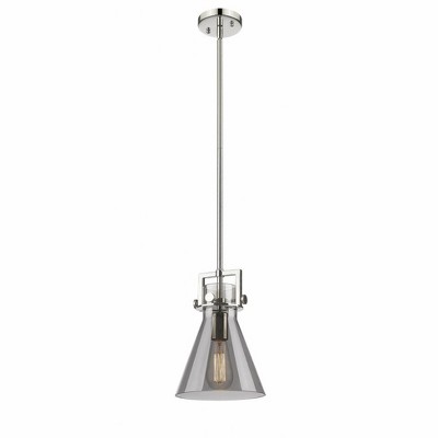 Newton Cone - 1 Light Stem Hung Pendant In Industrial Style-11.38 Inches Tall and 8 Inches Wide