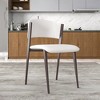 LeisureMod Aspen Modern Dining Chairs, Upholstered Leather Kitchen Room Chairs, with Metal Legs, Stylish and Ergonomic Design - 2 of 4