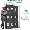 9-Door Metal Office Storage Cabinet with 27 Hooks & 9 Shelves, 72" Tall Steel Lockers, Employee Locker Cabinet for Office,School Storage - 4 of 4