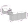 vidaXL Patio Sofa Set with Cushions Outdoor Furniture 6 Piece Poly Rattan - Brown and Cream - 3 of 4