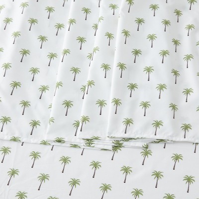 Full Coastal Palm Tree Microfiber Sheet Set