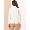 Allegra K Women's Work Office Shawl Lapel Long Sleeve Pockets Blazers - 3 of 4