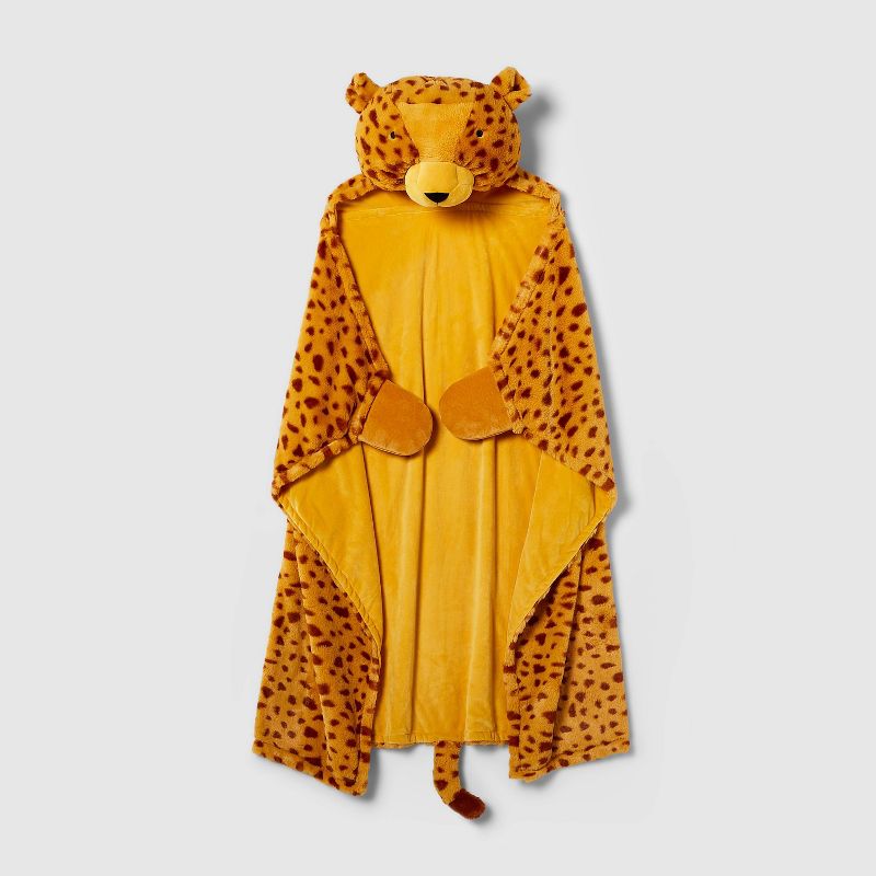 Cheetah Sensory Friendly Kids&#39; Hooded Blanket - Pillowfort&#8482;, 1 of 6