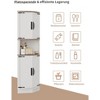 Tall, Narrow Farmhouse Corner Cabinet with Doors and Storage Shelves, Multi-Purpose Cabinet - 3 of 4