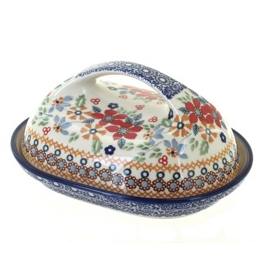 Blue Rose Polish Pottery M077 Manufaktura Butter Dish