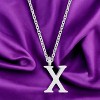 Slickblue Personalized Stainless Steel Initial Necklace, 16" Chain with 2" Extender, Rose Gold/Silver, Choose Letter I-Z - 2 of 3