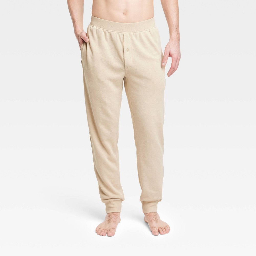 Men's Knit Jogger Pajama Pants - Goodfellow & Co™ Tan M -  87251788