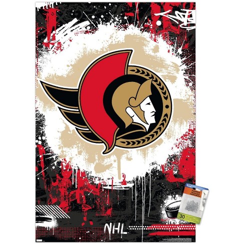 Trends International Nhl Ottawa Senators - Maximalist Logo 23 Unframed ...