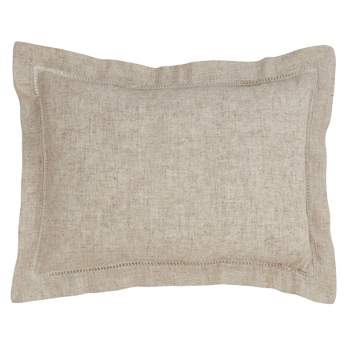 Oversize Down Filled Hemstitch Throw Pillow Natural - Saro Lifestyle	