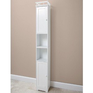 The Lakeside Collection Slim Bathroom Storage Cabinet - Space Saving Organizer - 1 of 4