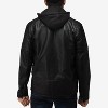 X RAY Mens Lightweight Motorcycle PU Leather Jacket With Faux Shearing Lining - 2 of 4