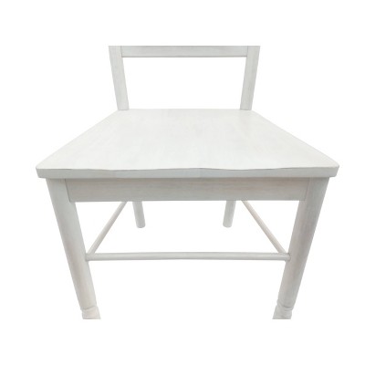 Whitman Whitewash Solid Wood Ladderback Side Chair