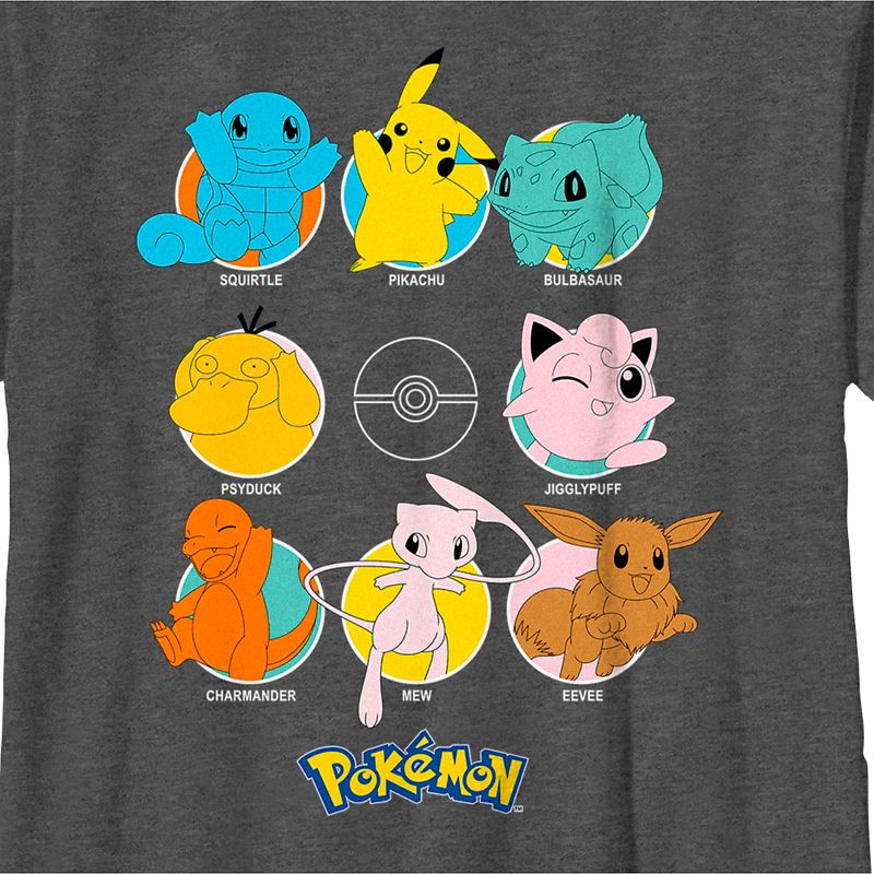 Boy's Pokemon Character Circles T-Shirt, 2 of 6