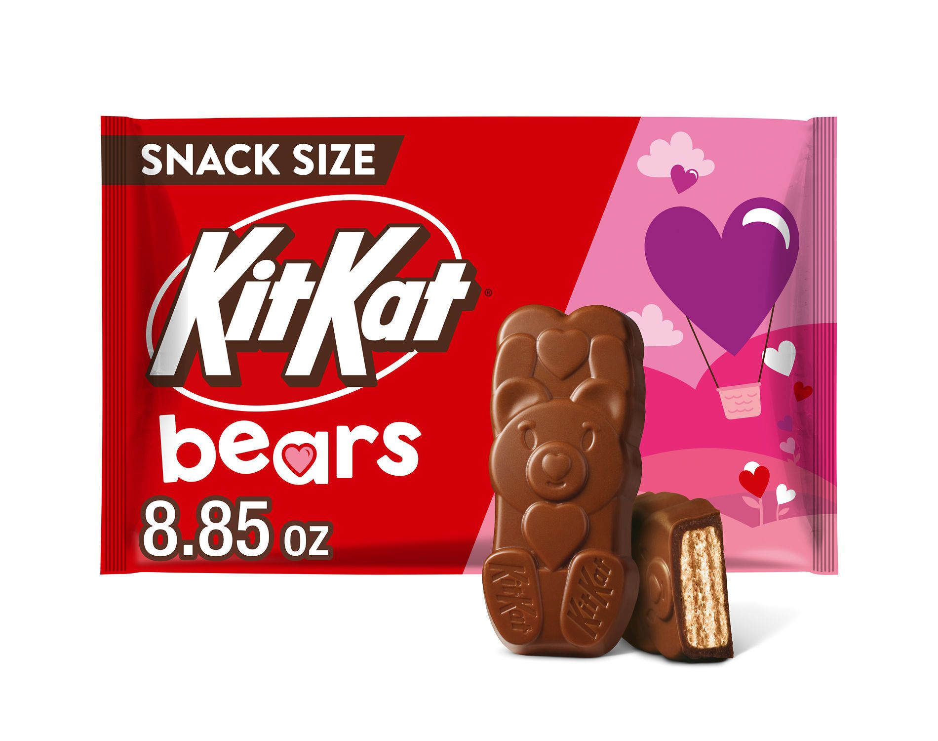 Kit Kat Valentine's Day Milk Chocolate Bears Snack Size Candy - 8.85oz