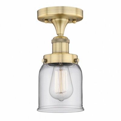 Bell - 1 Light Semi-Flush Mount In Industrial Style-8.25 Inches Tall and 6.5 Inches Wide