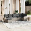 vidaXL Garden Sofa Set Grey Poly Rattan with Steel Frame Medium to Large - 2 of 4