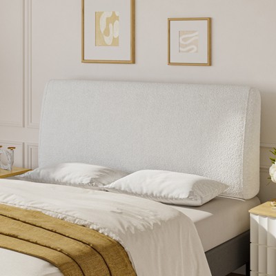 Pinmoco Queen Adjustable Headboard, Upholstered Foam Headboard, White