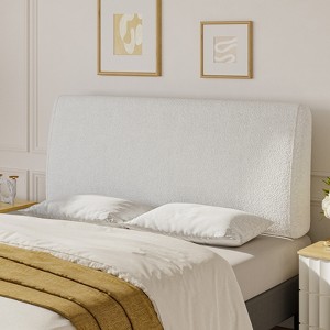 Pinmoco Queen Adjustable Headboard, Upholstered Foam Headboard, White - 1 of 4