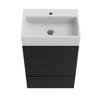 NicBex 20" Modern Matte Finish Bathroom Vanity Cabinet with Ceramic Sink,Freestanding Cabinet with Soft Close Doors,1.38"Pre-drilled Faucet - 3 of 4