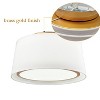 Claxy Gold Led Flush Mount Ceiling Light Drum White Fabric Shade 3000k-5500k,24W,1600LM - 4 of 4