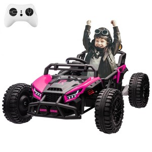 24V Electric UTV, Ride On Toys for Kids, 2x130W Electric Car with Remote Control, 4 Shock Absorbers, LED Lights, Music - 1 of 4