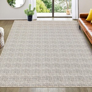 10x13,Washable Runner Rug Rug Runners for Hallways Non Slip Entryway Rug Modern Farmhouse Kitchen Runner Rug Beige - 1 of 4